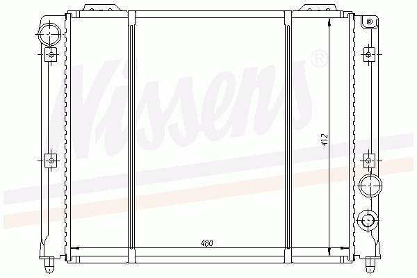 Radiador de esfriamento de motor Nissens 60051 preço, a partir de 123,31 USD