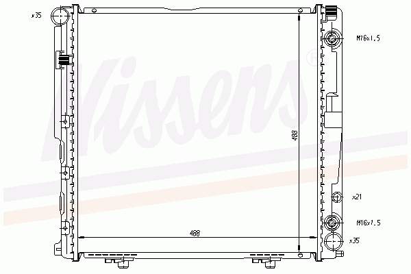 Radiador de esfriamento de motor Nissens 62763A