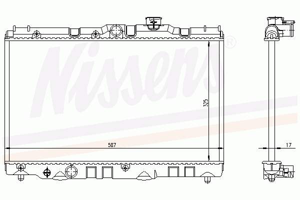Radiador de esfriamento de motor Nissens 64741