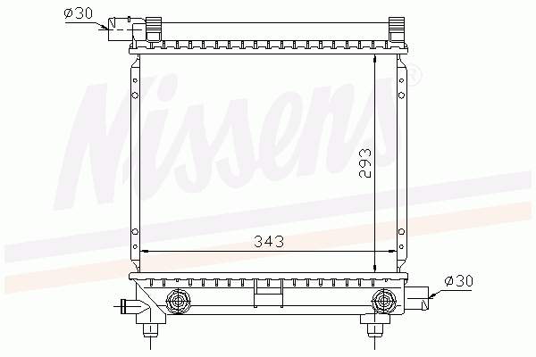 Radiador de esfriamento de motor Nissens 62550