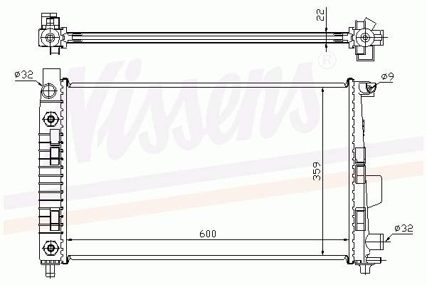 1685001502 Mercedes Radiador de esfriamento de motor