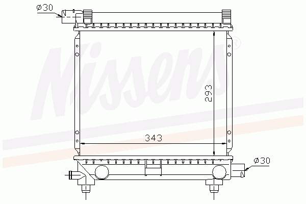 Radiador de esfriamento de motor Nissens 62551