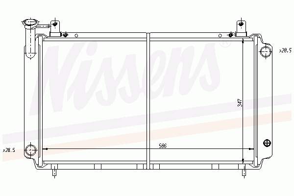 2141083A00 Nissan/Infiniti Radiador de esfriamento de motor