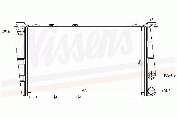 Radiador de esfriamento de motor Nissens 64010