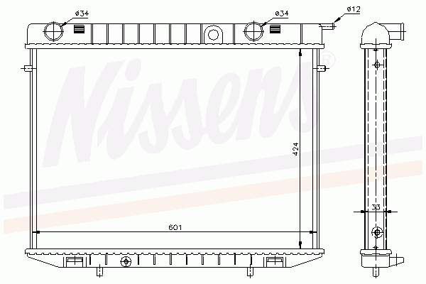 Radiador de esfriamento de motor Nissens 63244