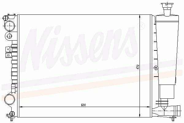 Radiador de esfriamento de motor Nissens 61396