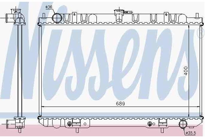 68713 Nissens Radiador de esfriamento de motor