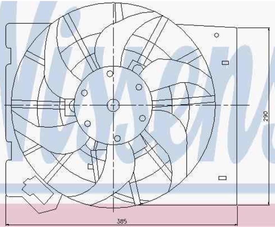 Difusor do radiador de esfriamento, montado com motor e roda de aletas Nissens 85186 preço, a partir de 73,91 USD