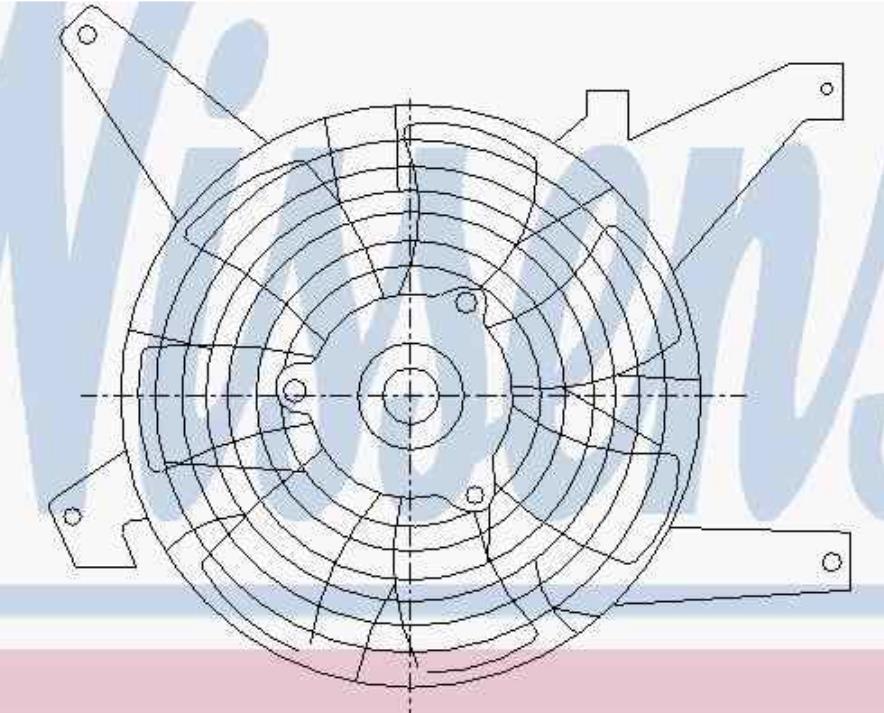 MR360801 Mitsubishi Difusor do radiador de aparelho de ar condicionado, montado com roda de aletas e o motor
