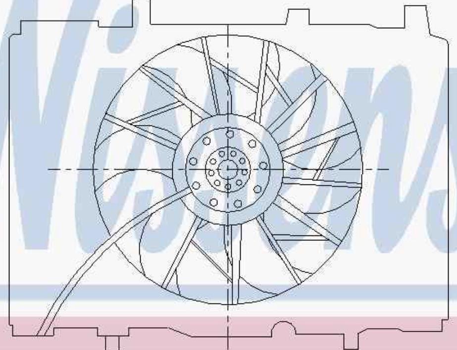 A0015001993 Mercedes Difusor do radiador de esfriamento, montado com motor e roda de aletas