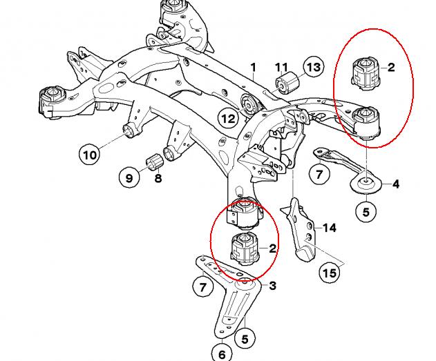 Bloco silencioso de viga traseira (de plataforma veicular) BMW 33316774556 preço, a partir de 32,54 USD