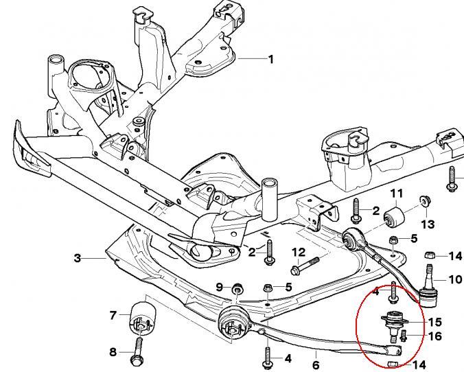 31126756491 BMW Suporte de esfera inferior