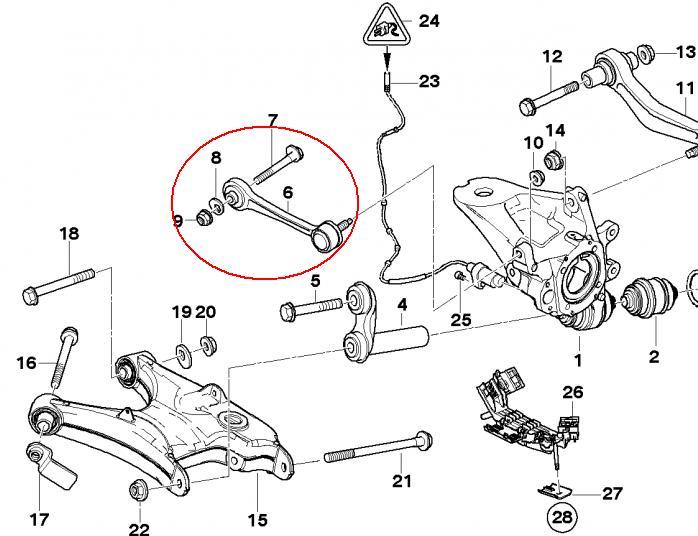 Braço oscilante superior esquerdo/direito de suspensão traseira BMW 1095414 preço, a partir de 38,61 USD