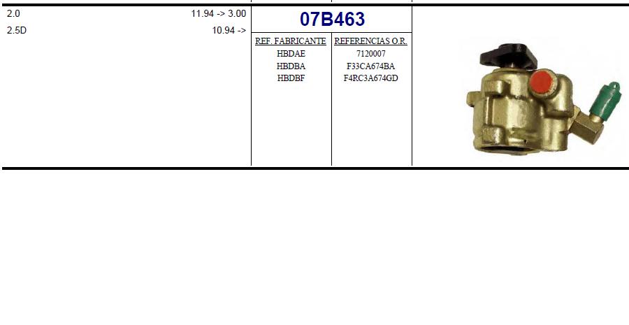 96FF3A733BD Ford Bomba da Direção hidrâulica assistida