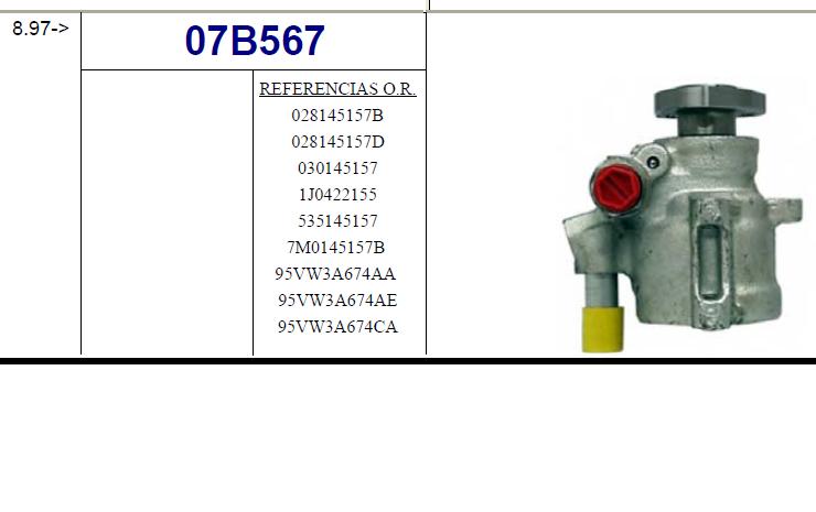 Bomba da Direção hidrâulica assistida VAG 191422155 preço, a partir de 103,70 USD