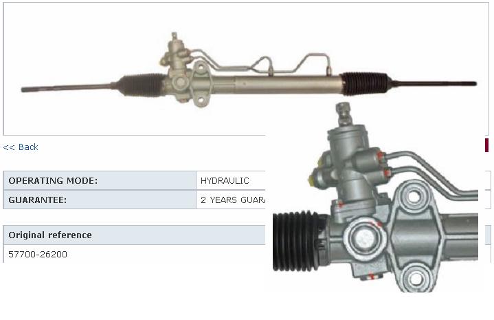 Cremalheira da direção Hyundai/Kia 5770026200 preço, a partir de 263,90 USD