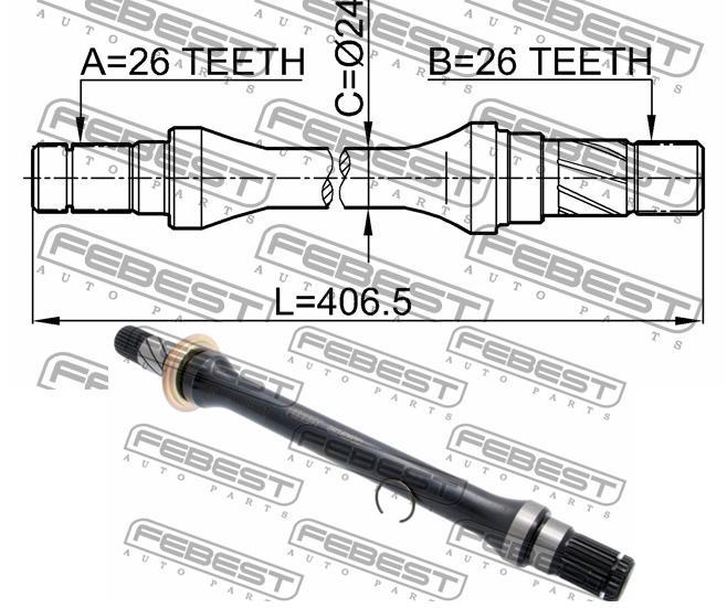 Veio de acionamento do semieixo intermédio Febest 0512626GD preço, a partir de 45,77 USD