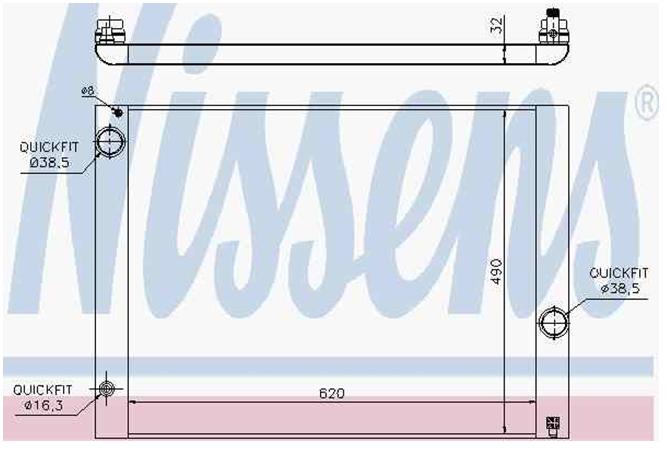 60763 Nissens Radiador de esfriamento de motor