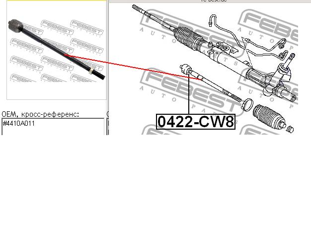 Cremalheira da direção Mitsubishi 4410A011 preço, a partir de 246,87 USD