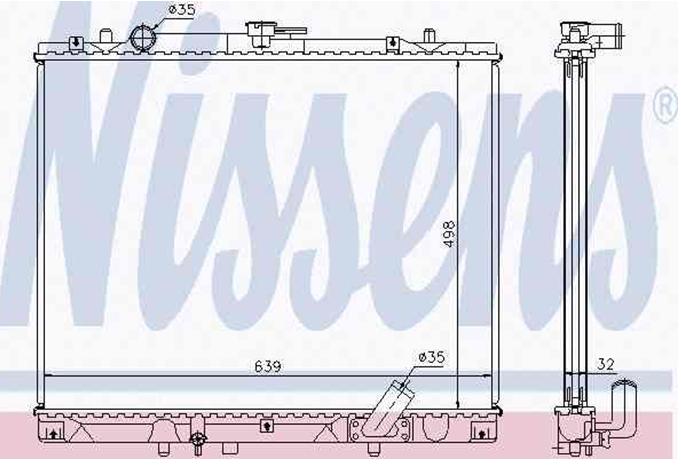 62895A Nissens Radiador de esfriamento de motor
