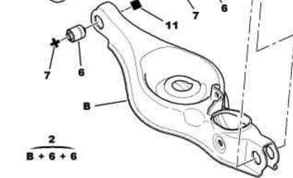 5175CZ Peugeot/Citroen Braço oscilante inferior esquerdo de suspensão traseira