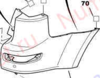 6410A218RB Mitsubishi Pára-choque traseiro, parte direita