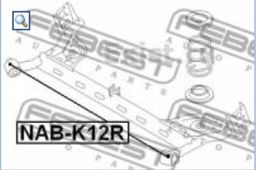 Bloco silencioso de viga traseira (de plataforma veicular) Febest NABK12R preço, a partir de 21,77 USD