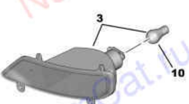 9685463380 Peugeot/Citroen Lanterna de nevoeiro traseira esquerda