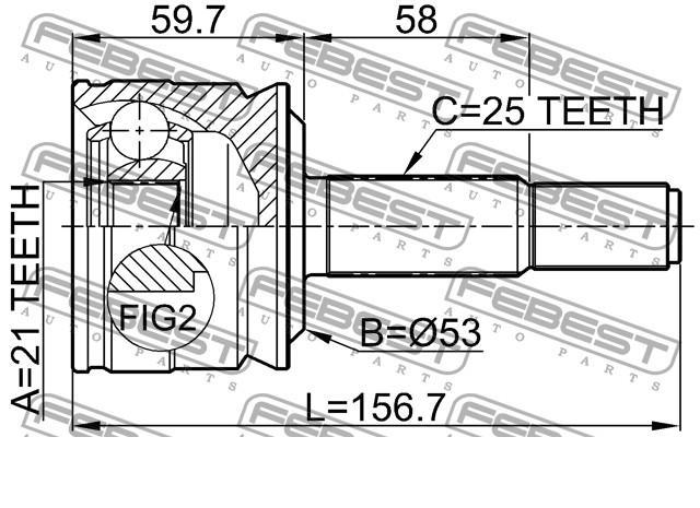 Junta homocinética externa dianteira Mitsubishi Colt 7 Z3