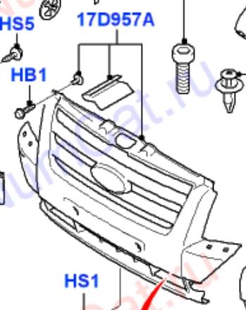 Pára-choque dianteiro, parte central Ford 1709131 preço, a partir de 84,24 USD