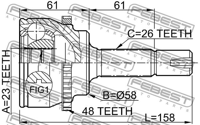 4347009P10 Toyota Junta homocinética externa dianteira