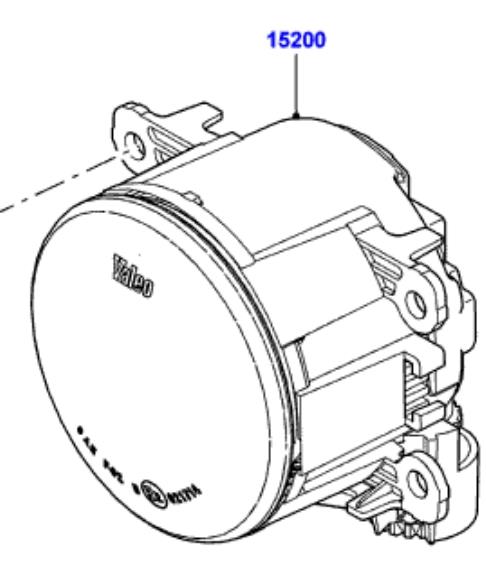 LR001587 Land Rover Luzes de nevoeiro esquerdas/direitas