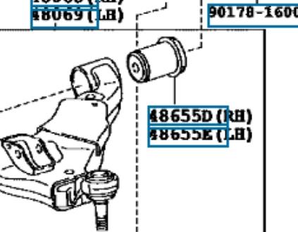 RU2385 Japan Parts Bloco silencioso dianteiro do braço oscilante inferior