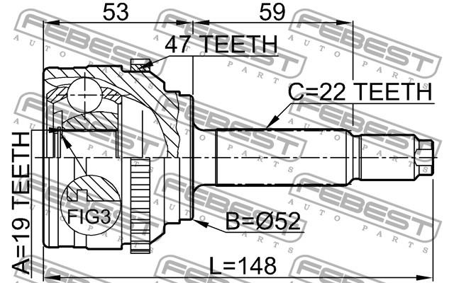 96391555 General Motors Junta homocinética externa dianteira