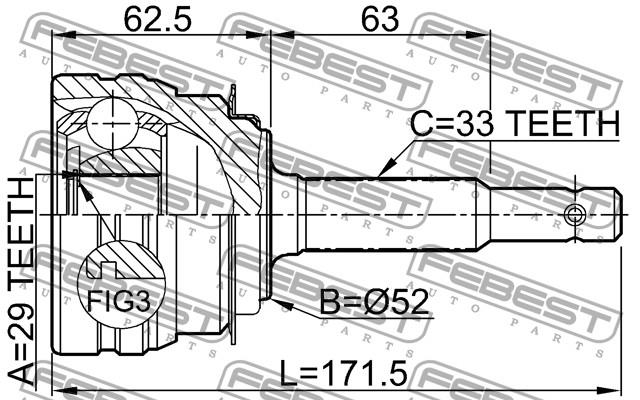 96243573 General Motors Junta homocinética externa dianteira