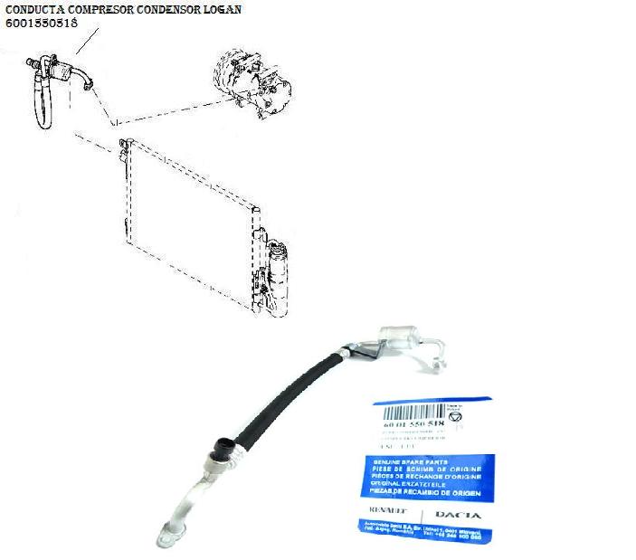 KTT160209 Thermotec Mangueira de aparelho de ar condicionado, desde o compressor até o radiador
