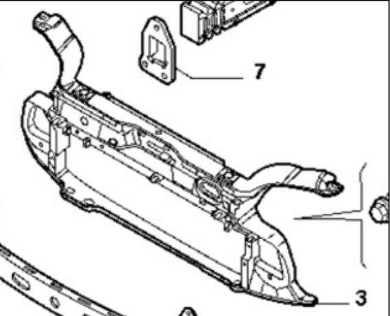 51700202 Fiat/Alfa/Lancia Suporte do radiador montado (painel de montagem de fixação das luzes)
