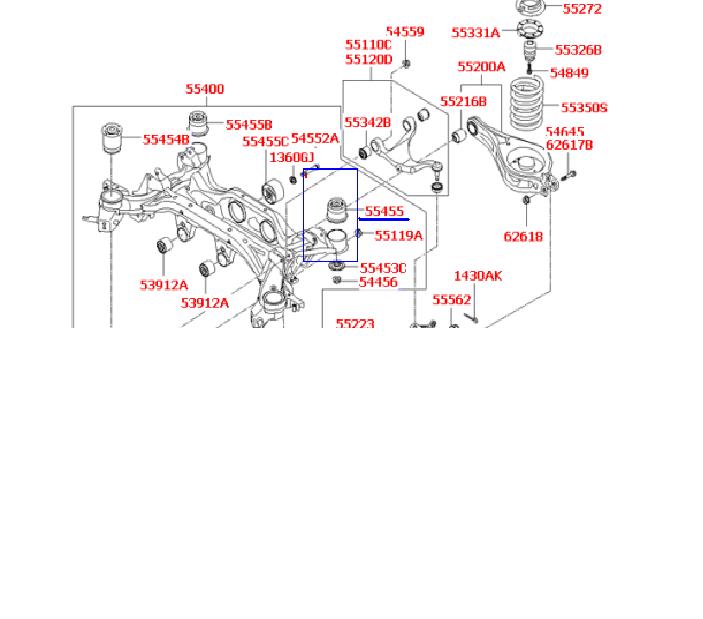 HYSB14693 Moog Bloco silencioso de viga traseira (de plataforma veicular)