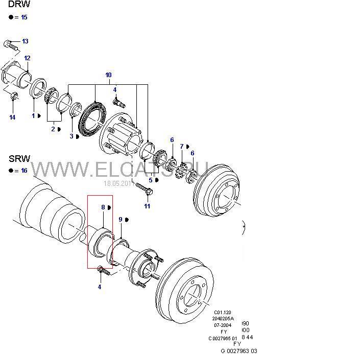 4552765 Ford Rolamento de cubo traseiro