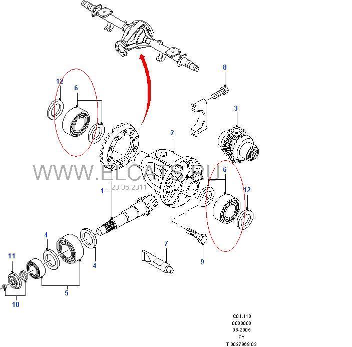 4718688 Ford Rolamento de diferencial do eixo traseiro