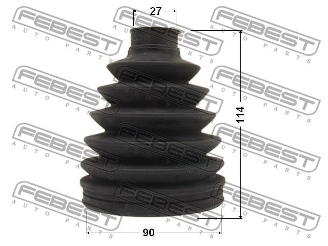 Compre 0117PACV40 Febest Bota de proteção externa de junta homocinética do semieixo dianteiro