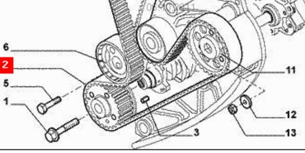 500390429 Fiat/Alfa/Lancia Engrenagem de cadeia da roda dentada de acionamento de cambota de motor