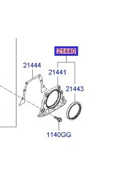 2144002401 Hyundai/Kia Vedação traseira de cambota de motor