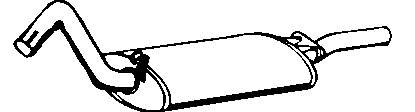  Silenciador, parte traseira Audi 80 B3 sedan (89, 89Q, 8A) (1986 - 1991) B3