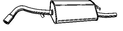  Silenciador, parte traseira Ford Escort VII hatchback (GAL, AAL, ABL) (1995 - 1998) VII