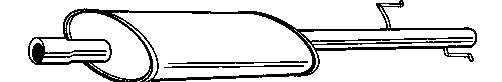 2D0253409L VAG Silenciador, parte central