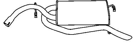6910226 Ford Silenciador, parte traseira