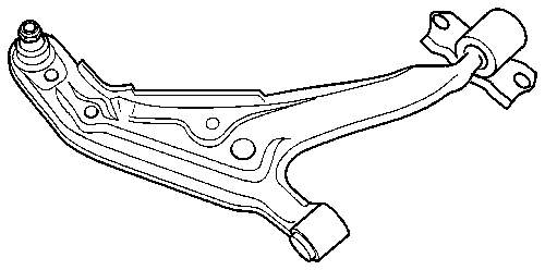 545009F500 Nissan/Infiniti Braço oscilante inferior direito de suspensão dianteira