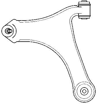 5450025001 Hyundai/Kia Braço oscilante inferior esquerdo de suspensão dianteira