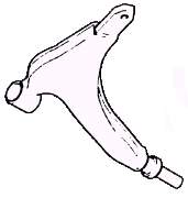 5450102052 Hyundai/Kia Braço oscilante inferior direito de suspensão dianteira